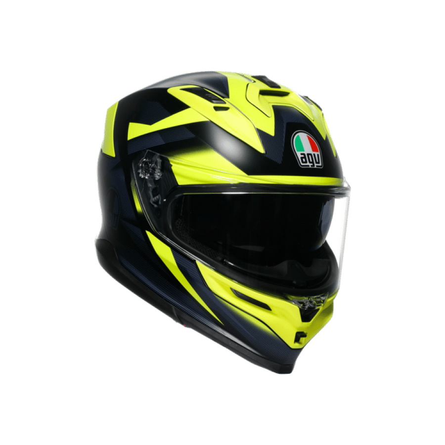 Agv K7 MPLK Glımpse Matt Black Yellow Fluo Kapalı Kask