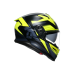 Agv K7 MPLK Glımpse Matt Black Yellow Fluo Kapalı Kask