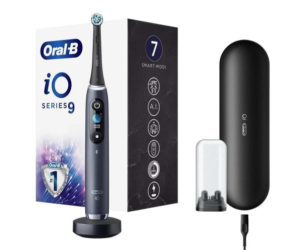 Oral-B IO 9 Serisi Şarjlı Diş Fırçası Siyah + Seyahat Kabı + Ma&hellip;