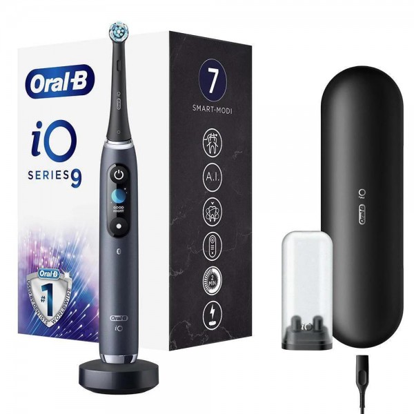 Oral-B IO 9 Serisi Şarjlı Diş Fırçası Siyah + Seyahat Kabı + Manyet&hellip;