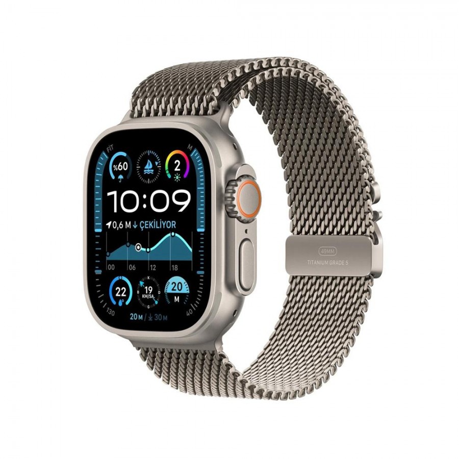 Apple Watch Ultra 2 GPS + Cellular 49mm Natürel Titanyum Kasa Natural Titanium Milano Loop